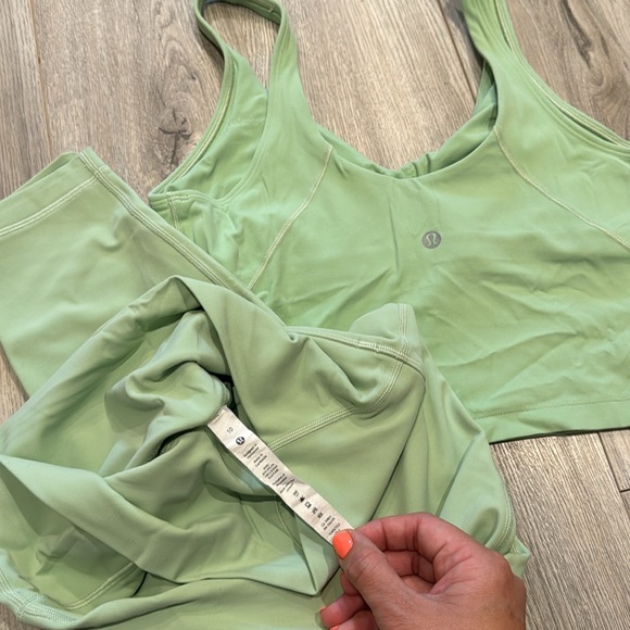 Lululemon light green align tank and leggings - Picture 5 of 7